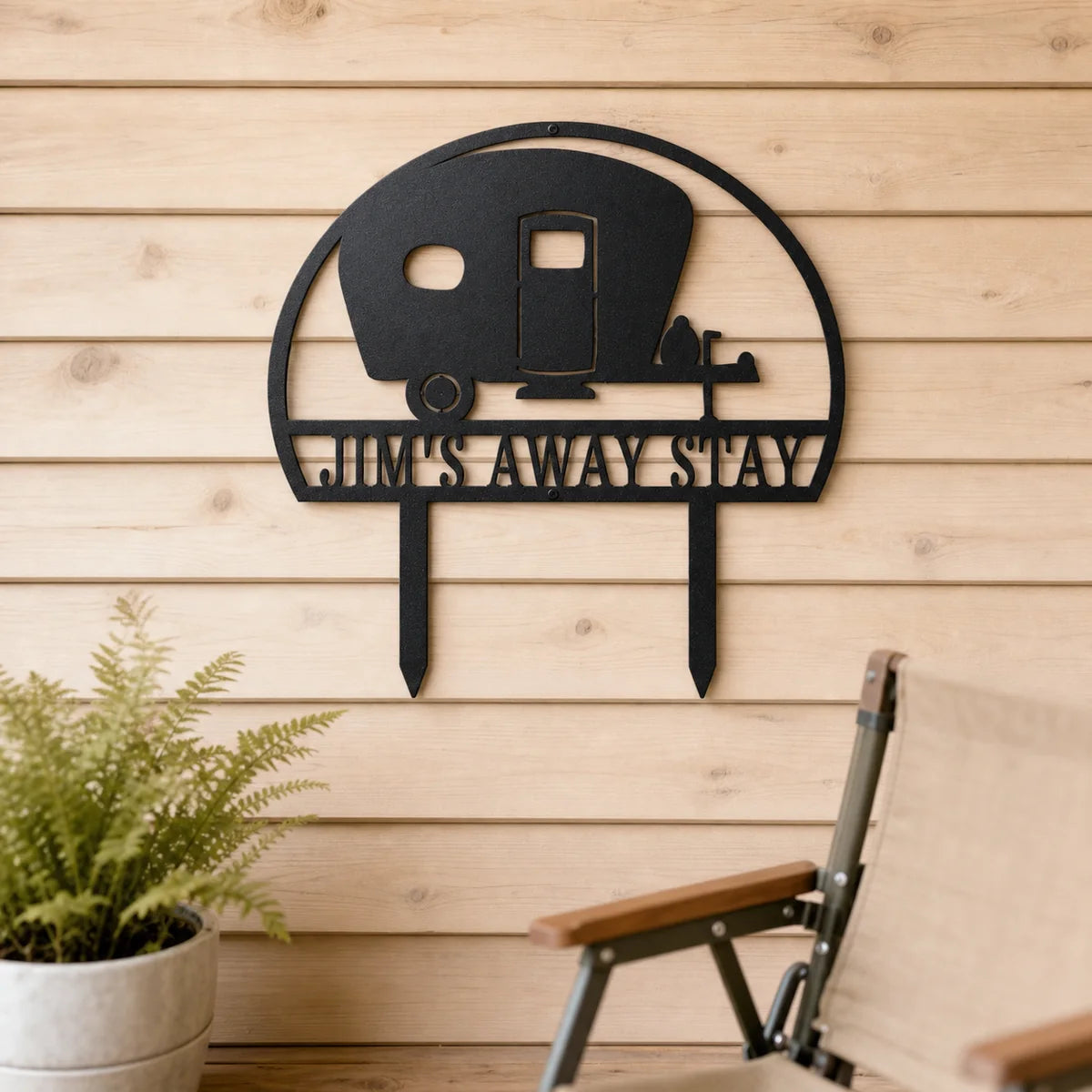 Camper Yard Monogram Sign | Personalized Steel Wall Art | Made in USA