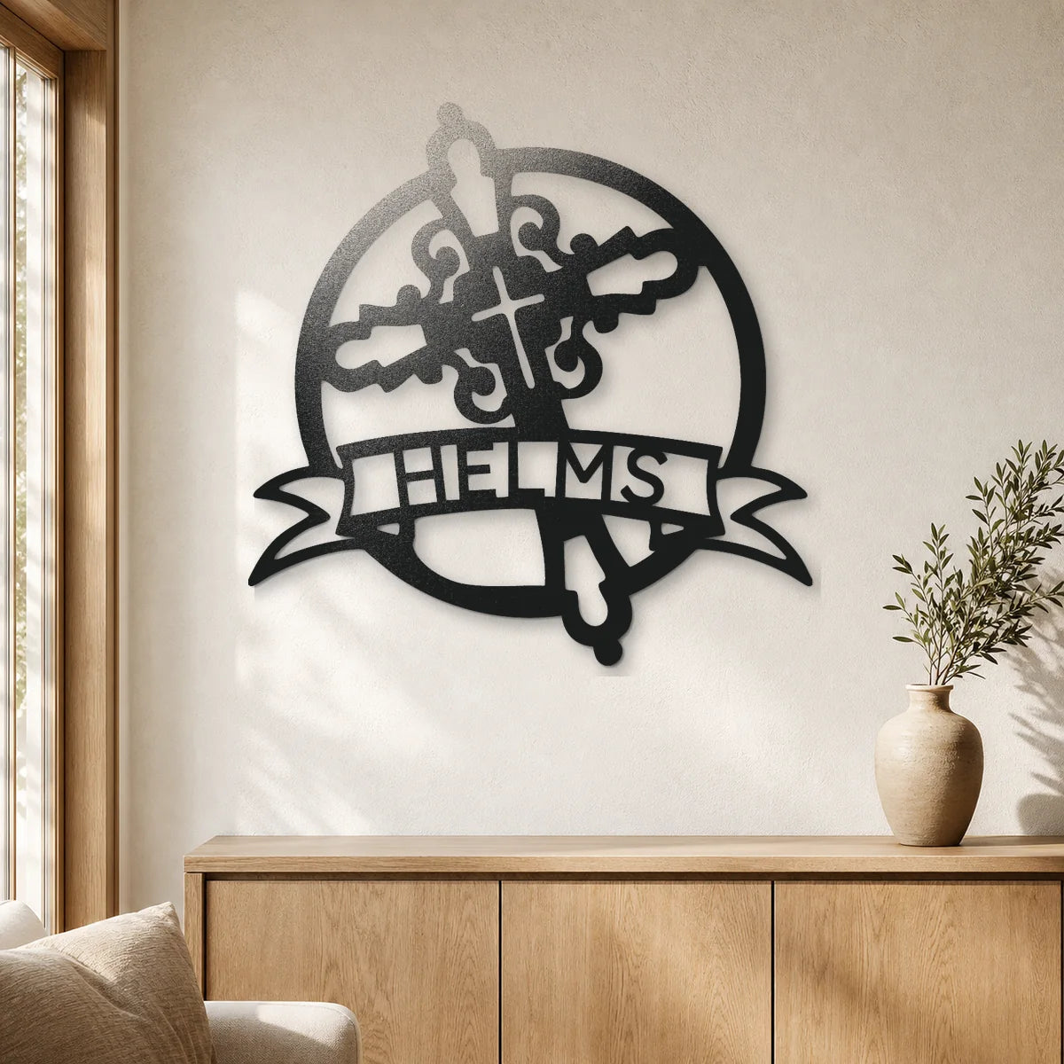 Catholic Monogram Sign | Personalized Steel Wall Art | Made in USA