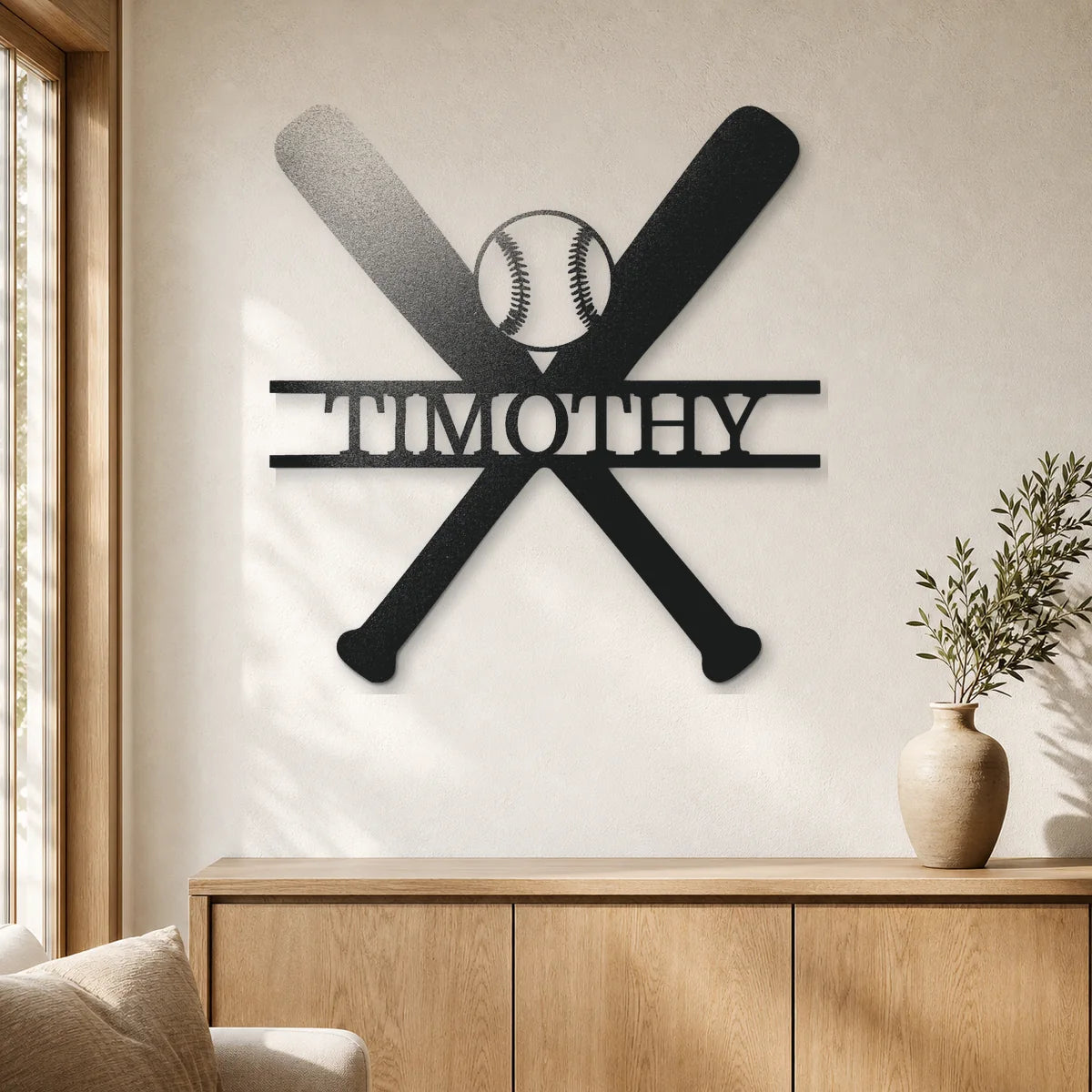 Batter Up Sign | Personalized Steel Wall Art | Made in USA