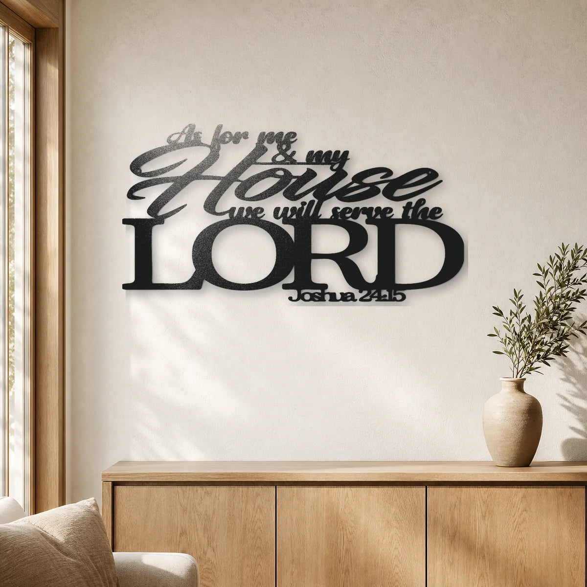 Joshua 24.15 Quote Sign | Custom Steel Wall Art | Made in USA
