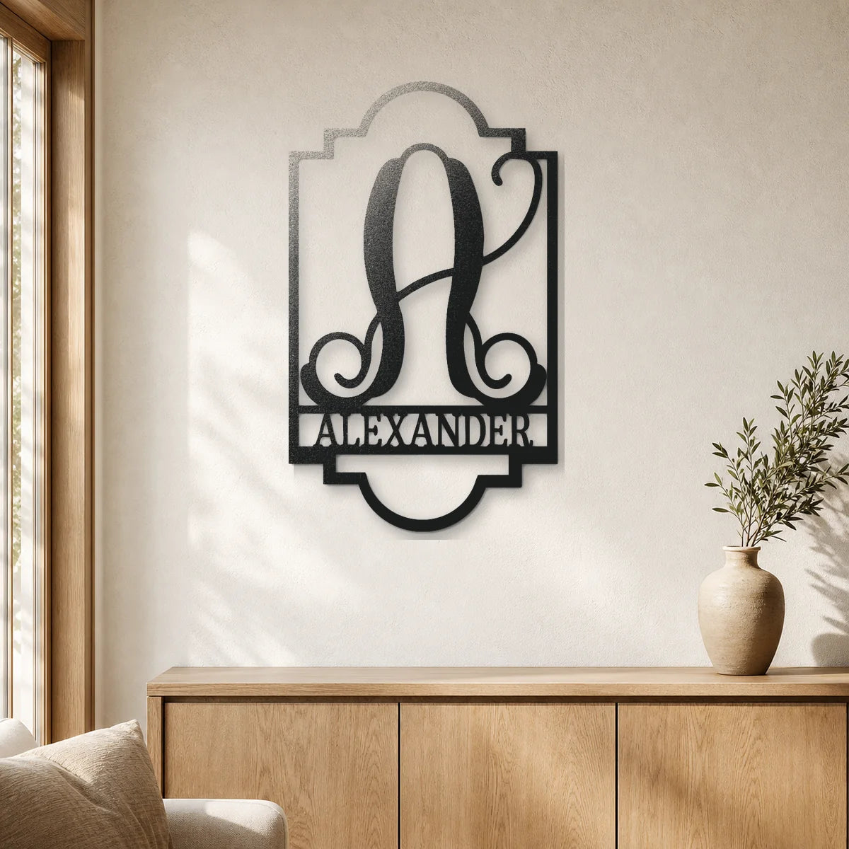 Regal Monogram Sign | Personalized Steel Wall Art | Made in USA
