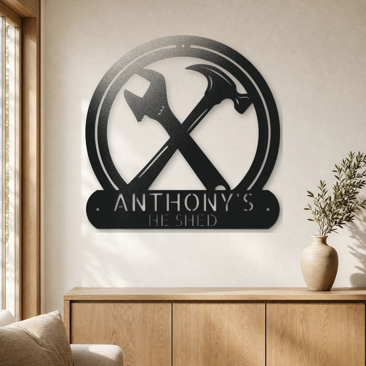 Crafty Monogram Sign | Personalized Steel Wall Art | Made in USA