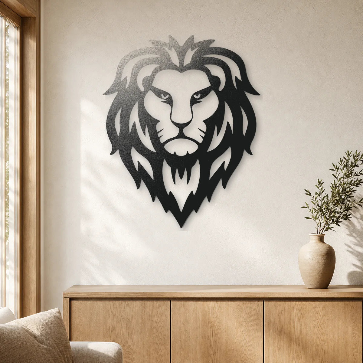 Lion Head Sign | Custom Steel Wall Art | Made in USA