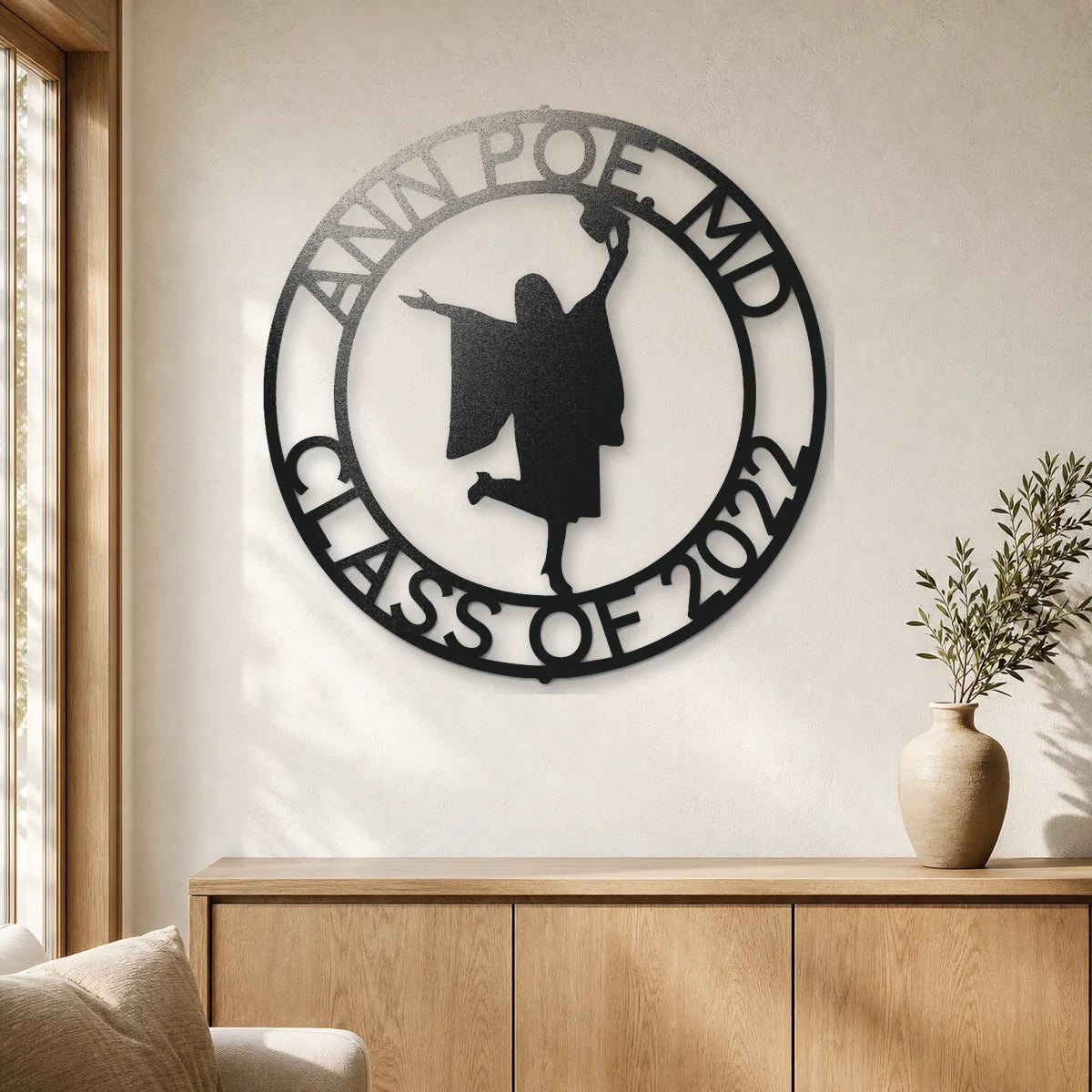 Graduation Monogram Sign | Personalized Steel Wall Art | Made in USA