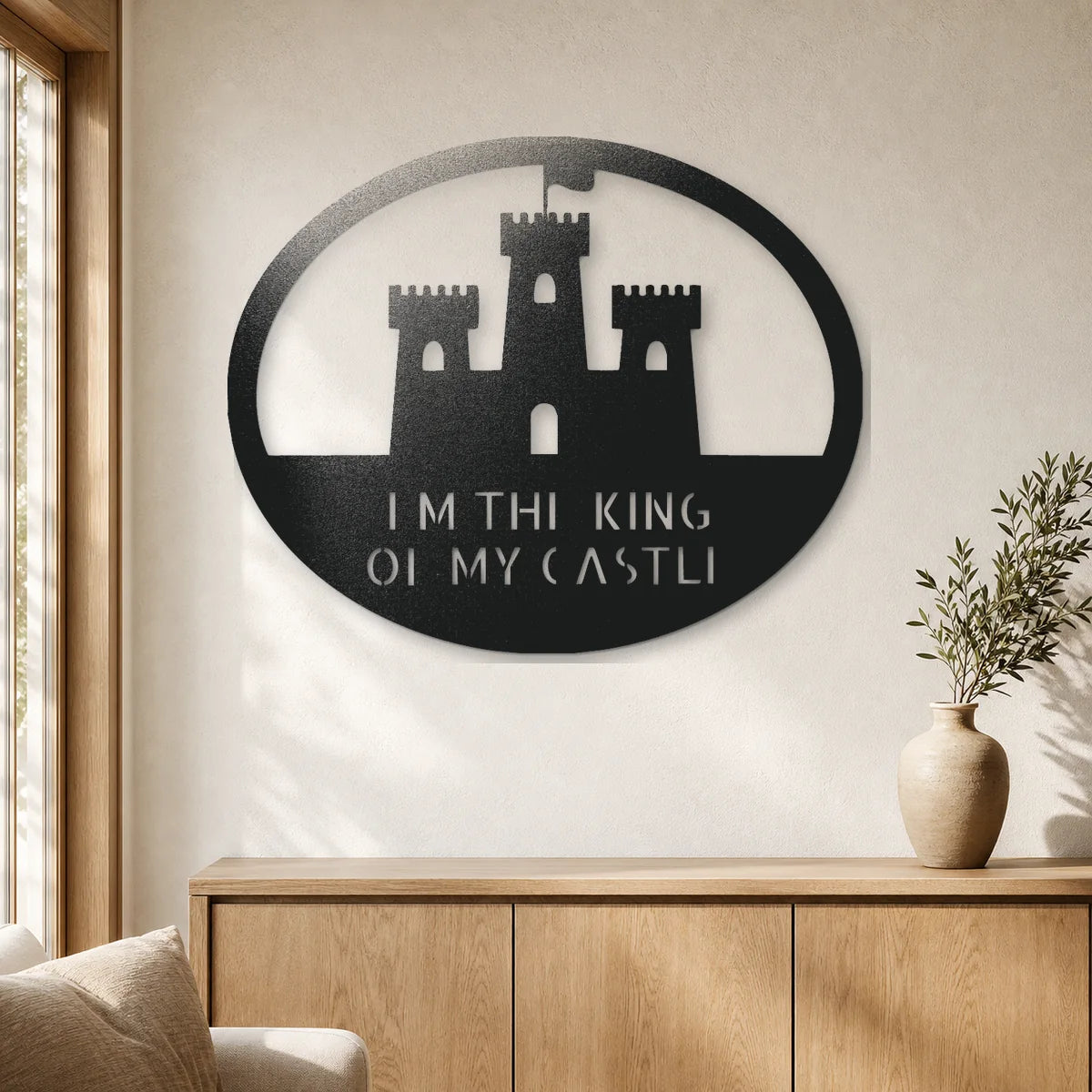 King of the Castle Sign | Personalized Steel Wall Art | Made in USA