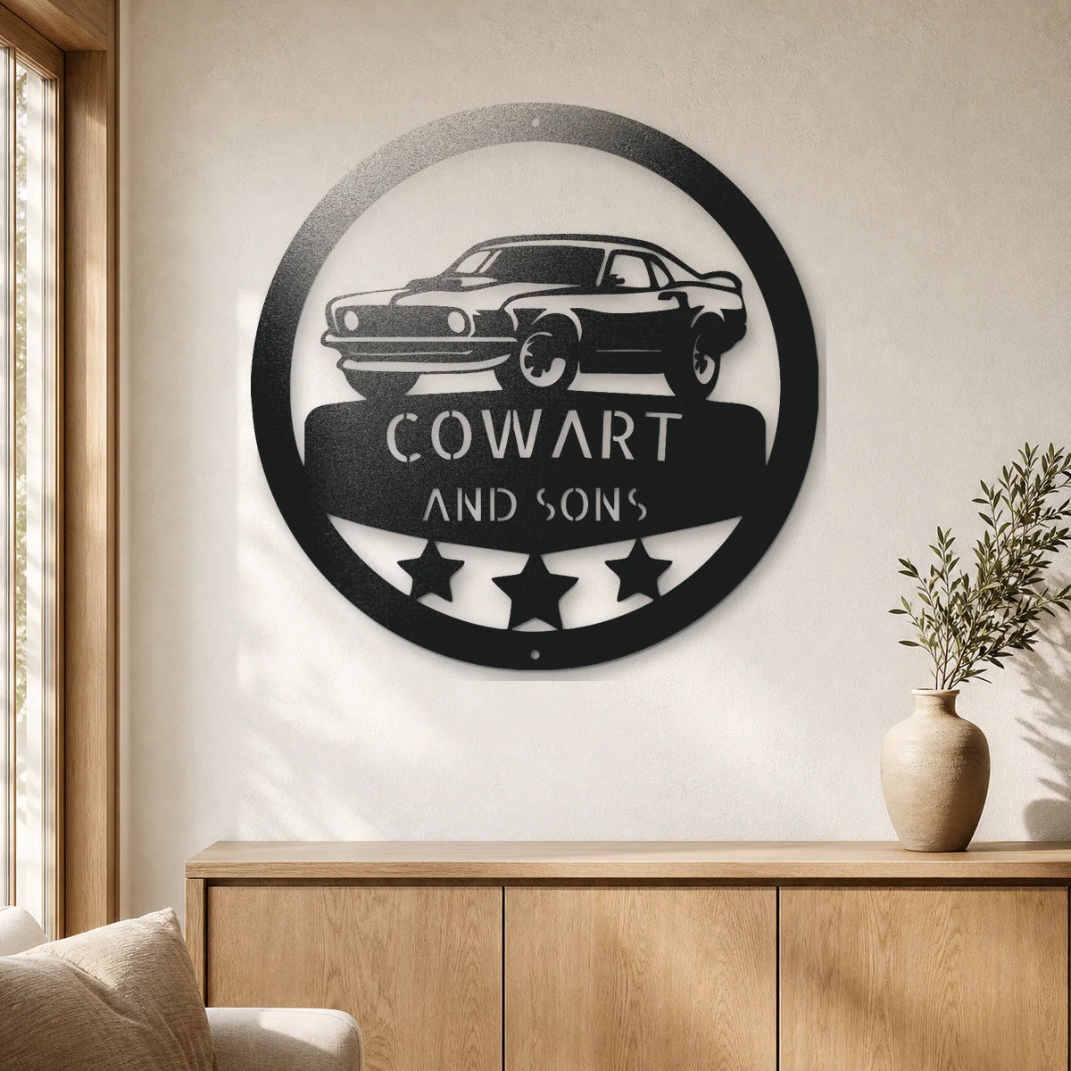 Master Workshop Monogram Sign | Personalized Steel Wall Art | Made in USA
