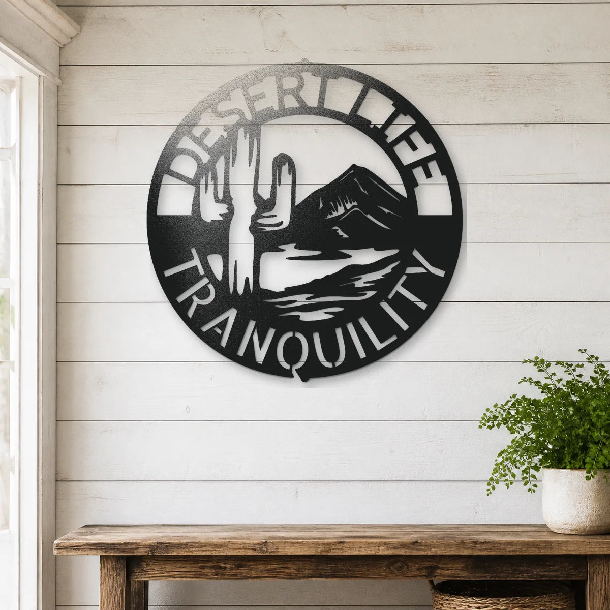 Desert Life Monogram Sign | Personalized Steel Wall Art | Made in USA