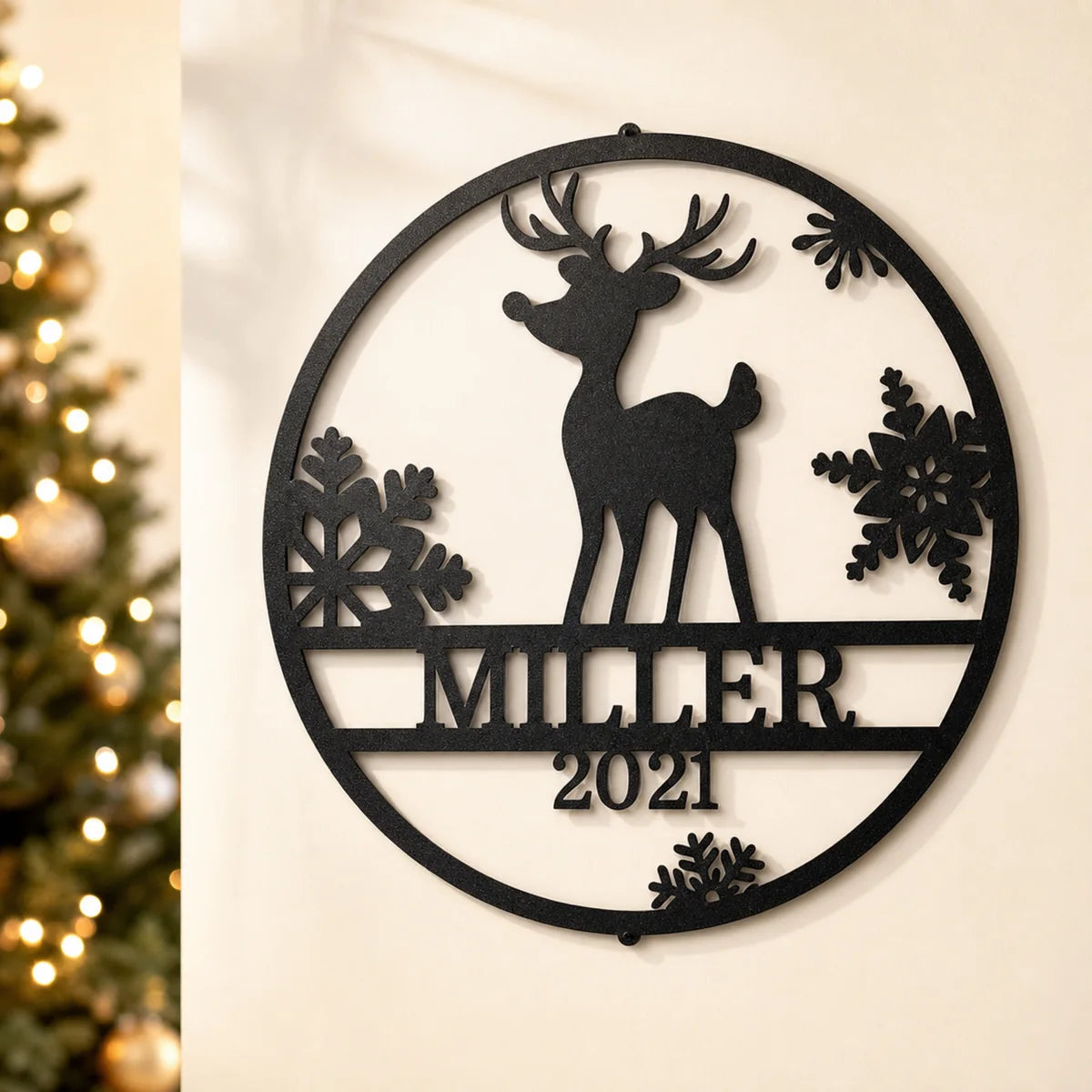 Rudolph's Monogram Sign | Personalized Steel Wall Art | Made in USA