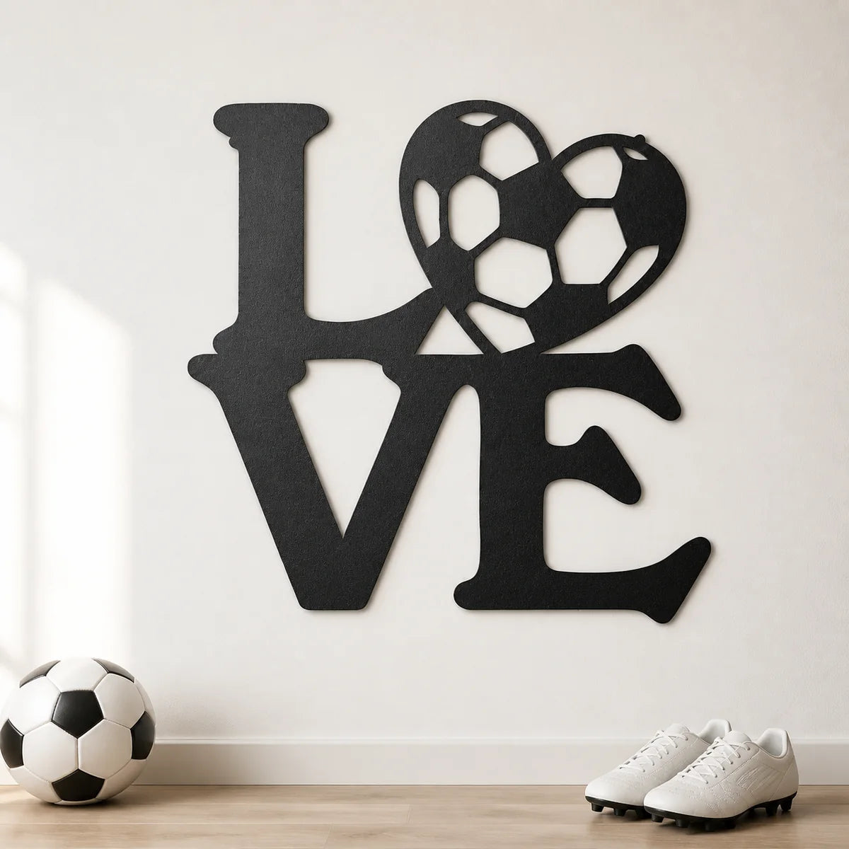 Soccer Love Sign | Custom Steel Wall Art | Made in USA
