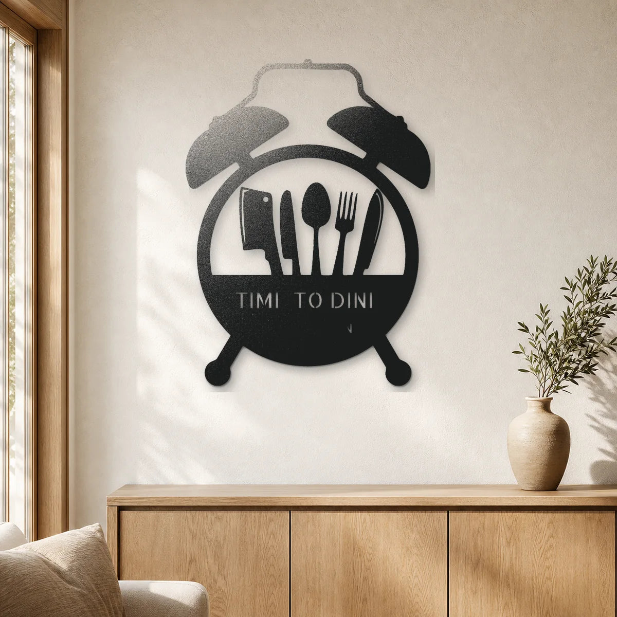 Food Time Monogram Sign | Personalized Steel Wall Art | Made in USA