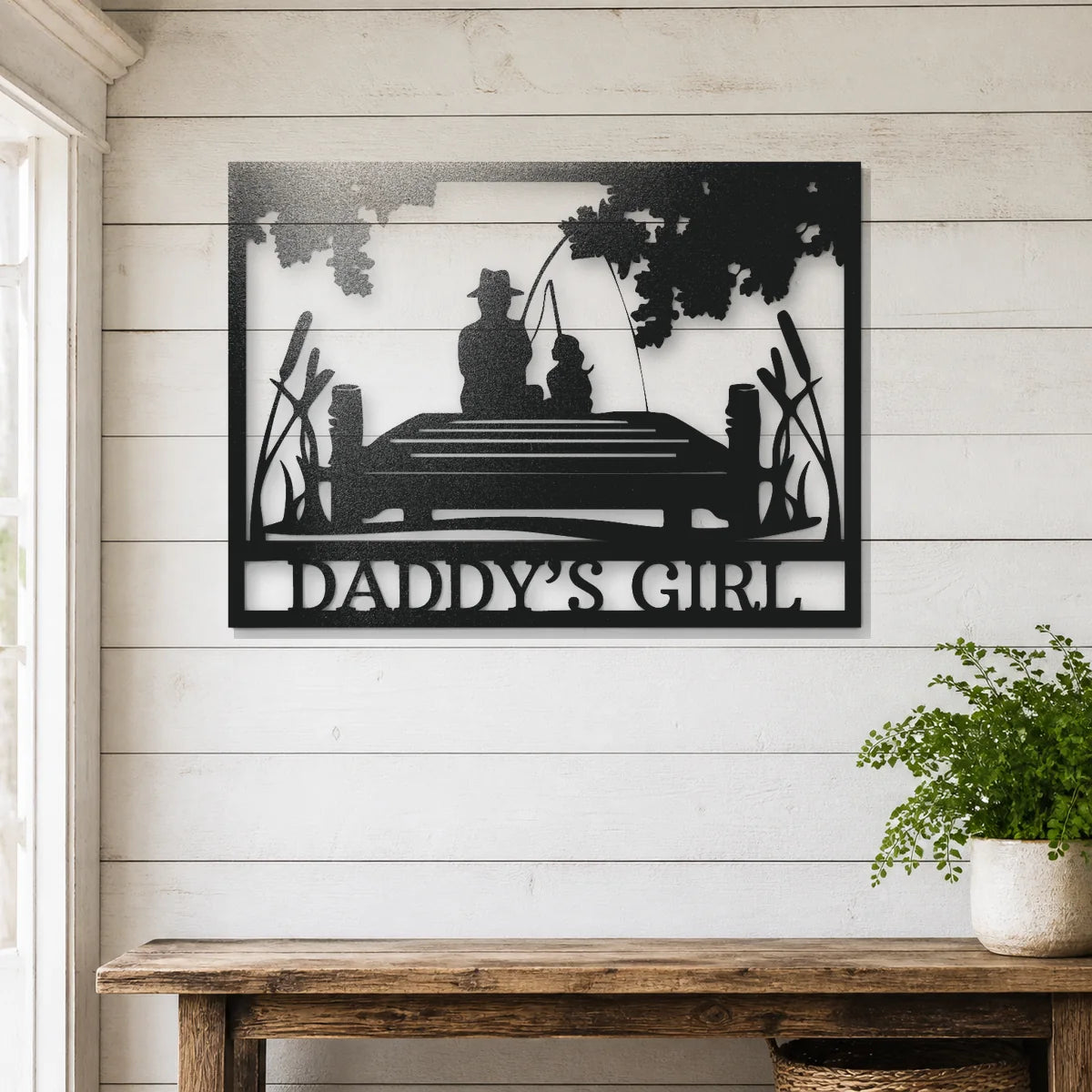 Daddy's Girl Fishing Sign | Personalized Steel Wall Art | Made in USA