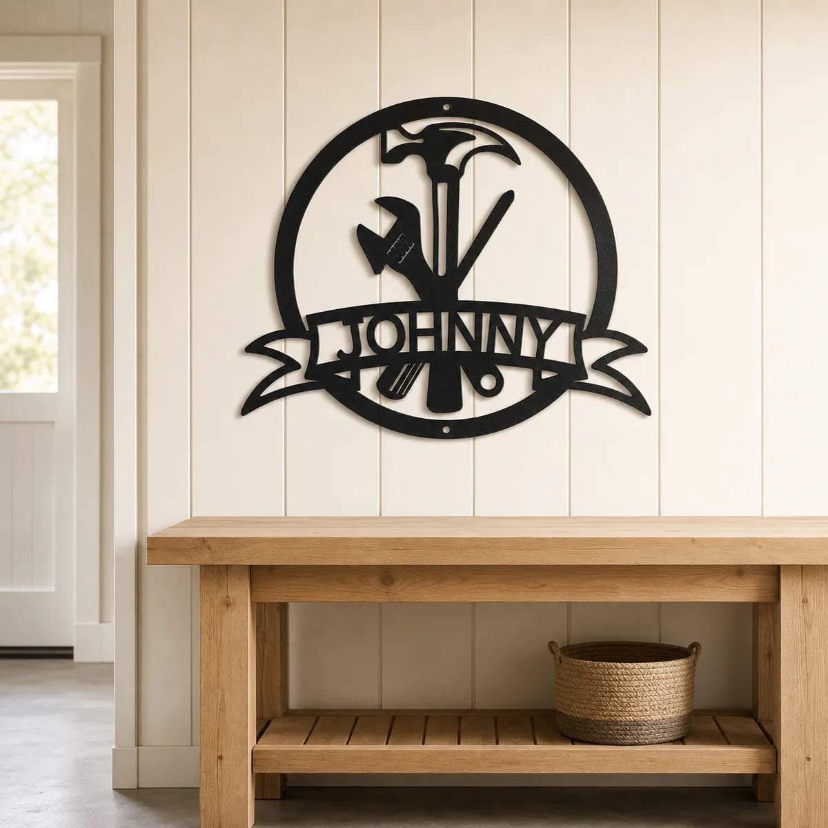 Tool Man Monogram Sign | Personalized Steel Wall Art | Made in USA