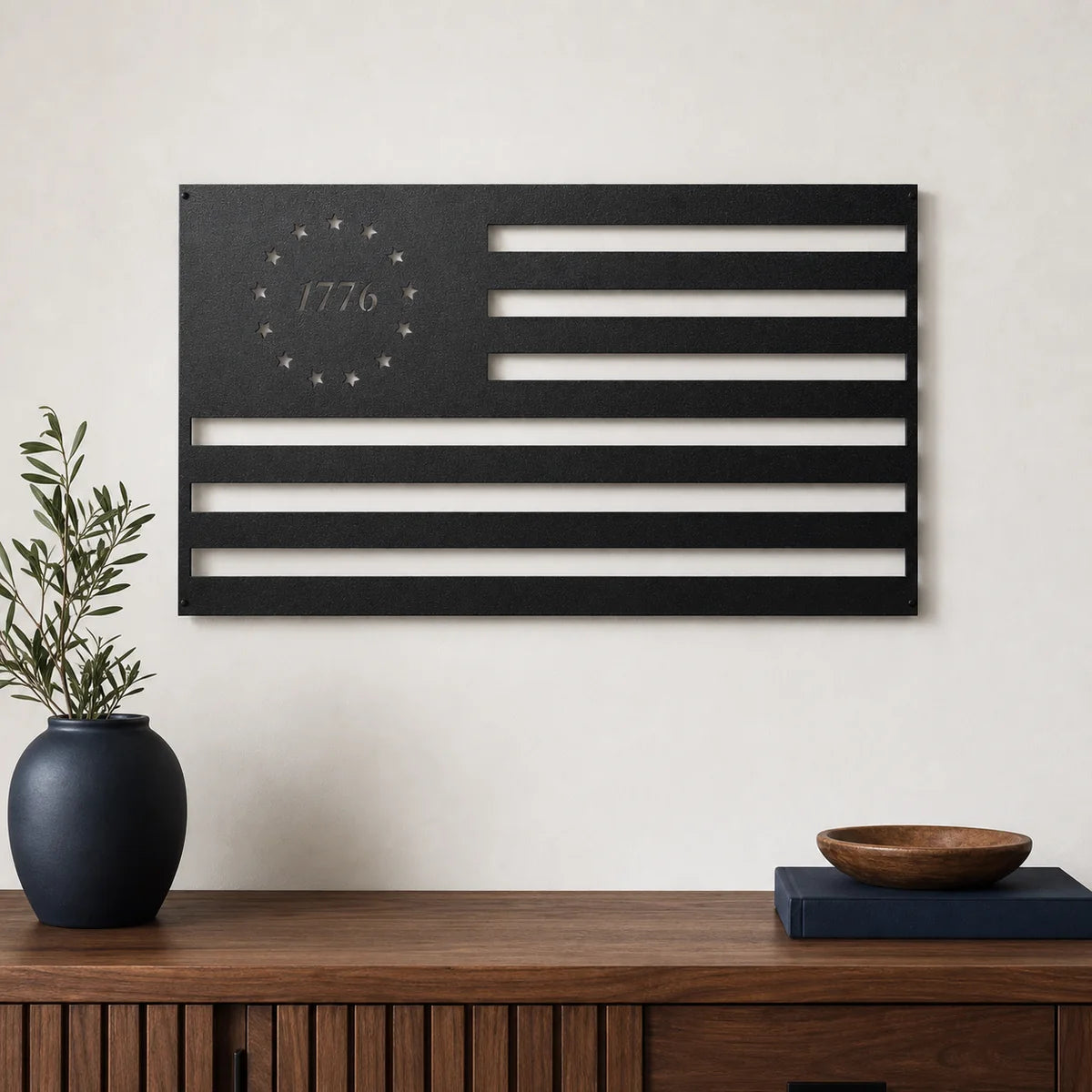 1776 Flag Sign | Custom Steel Wall Art | Made in USA
