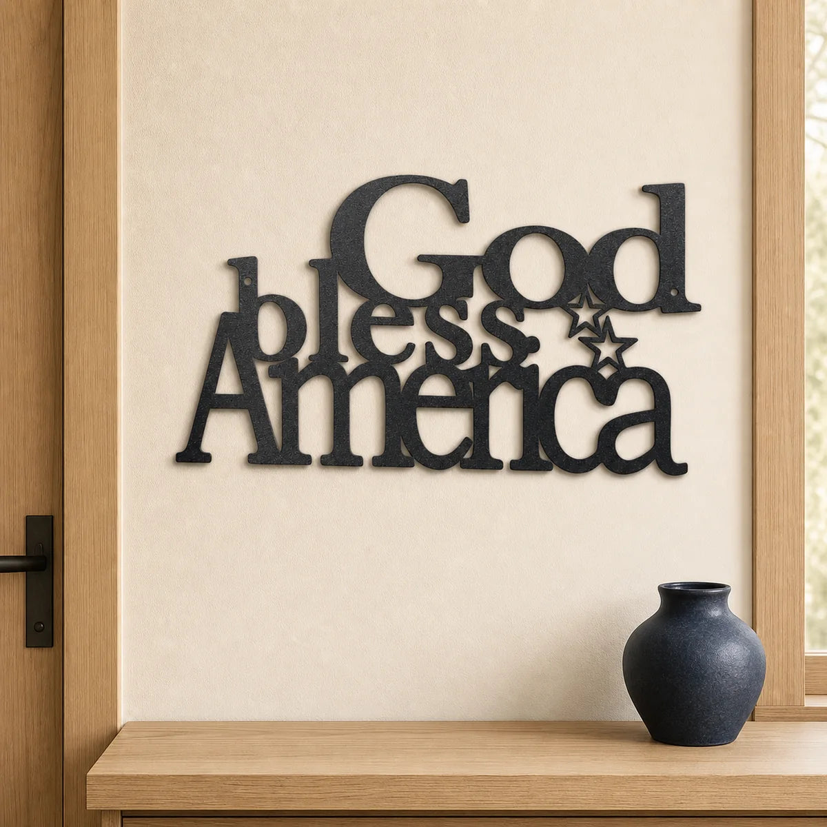 God Bless America Sign | Custom Steel Wall Art | Made in USA