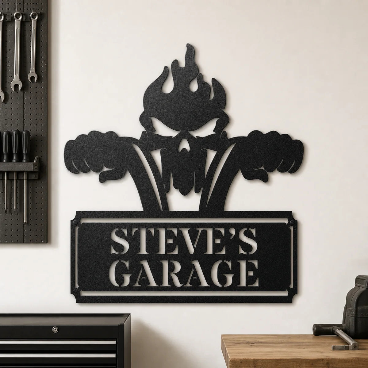 Rough Ride Monogram Sign | Personalized Steel Wall Art | Made in USA