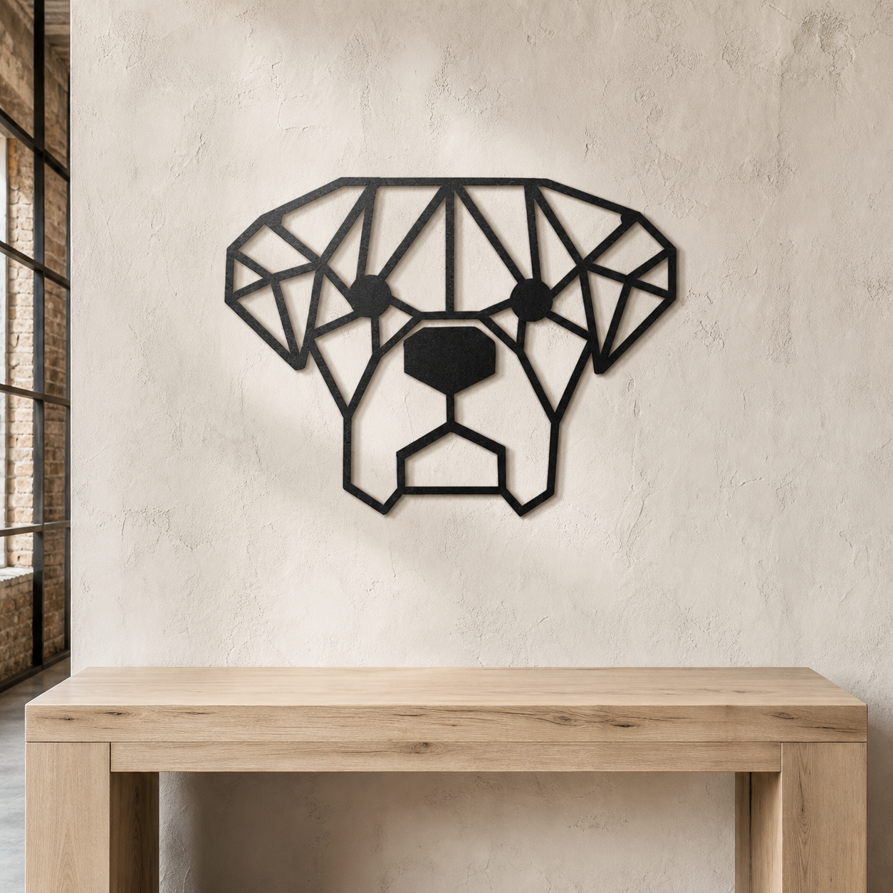 Geometric Dog Sign | Custom Steel Wall Art | Made in USA