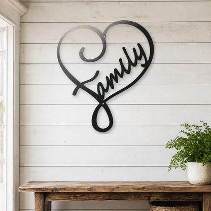 Family Love Sign | Custom Steel Wall Art | Made in USA