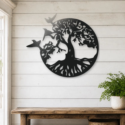 Take Flight Tree Sign | Custom Steel Wall Art | Made in USA