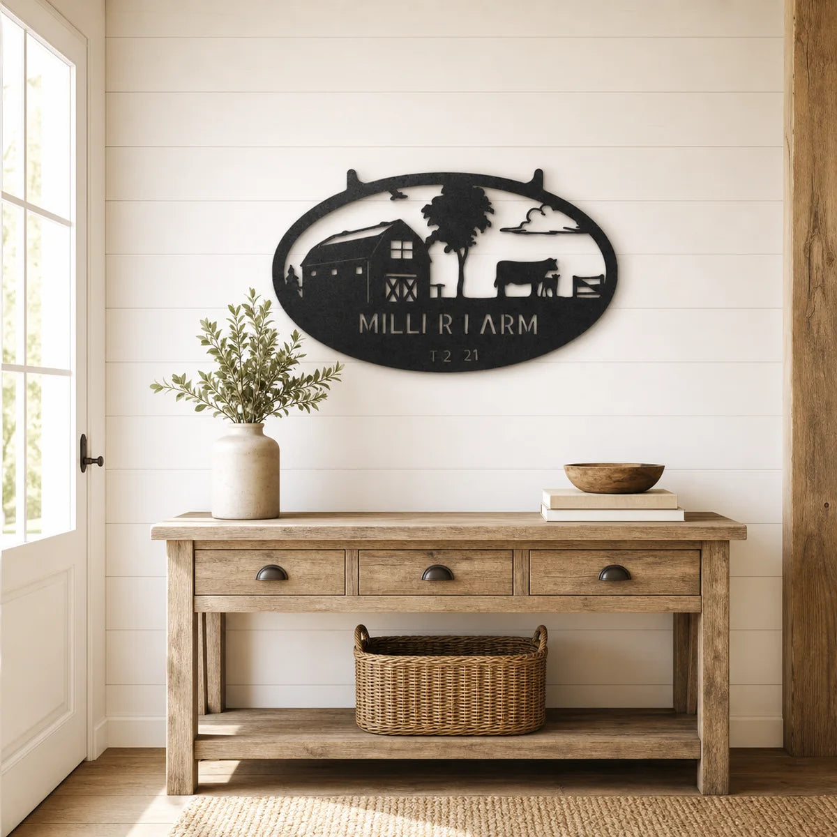 Farmstead Monogram Sign | Personalized Steel Wall Art | Made in USA