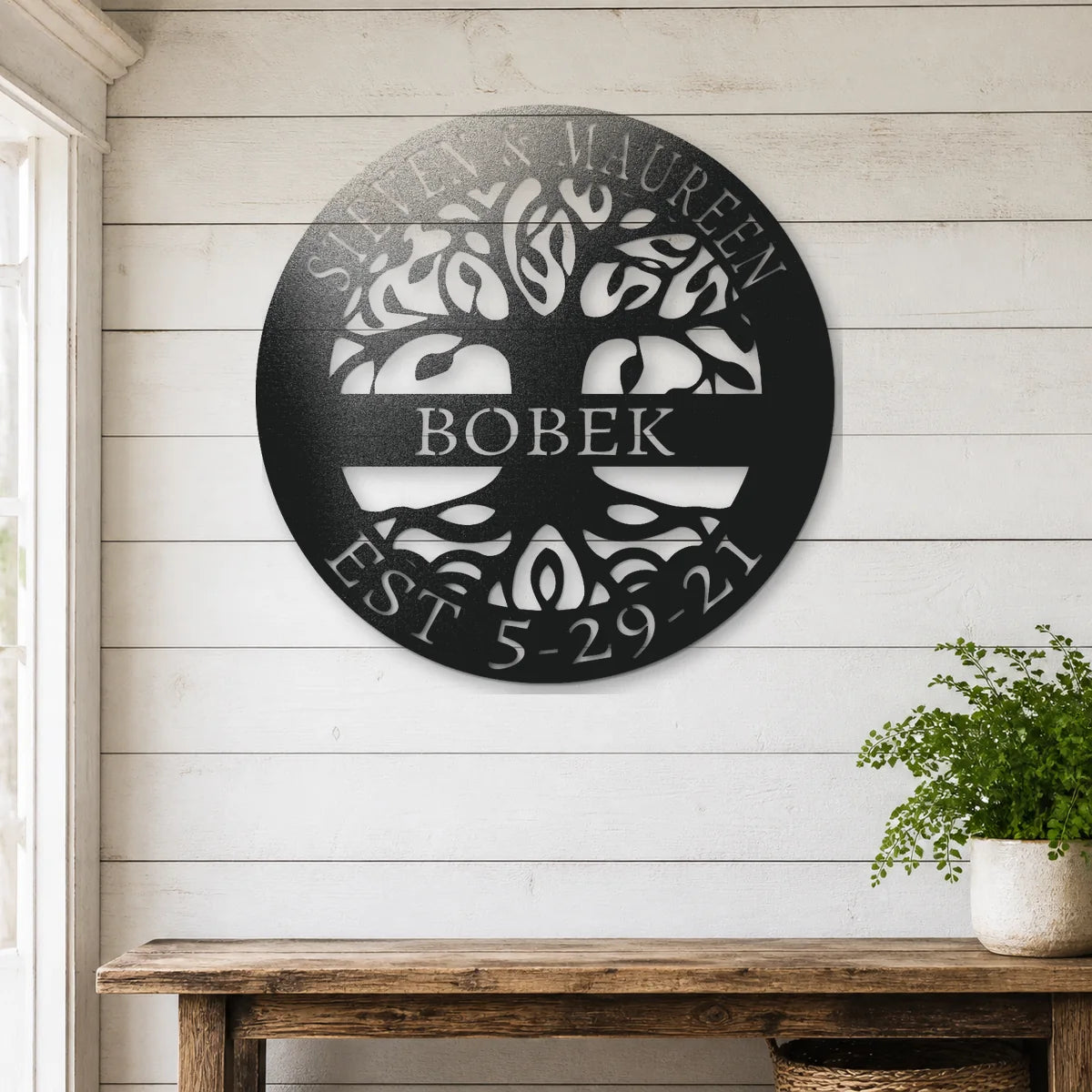Elaborate Tree Of Life Sign | Personalized Steel Wall Art | Made in USA