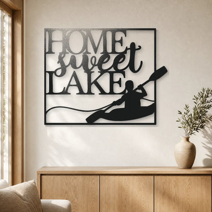 Kayaking Sign | Custom Steel Wall Art | Made in USA