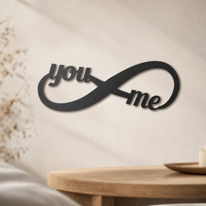 You and Me Infinity Sign | Custom Steel Wall Art | Made in USA