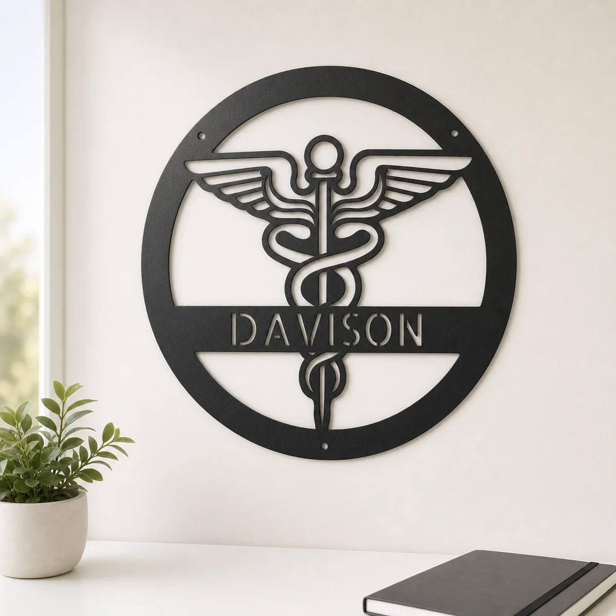 Nurse Monogram Sign | Personalized Steel Wall Art | Made in USA