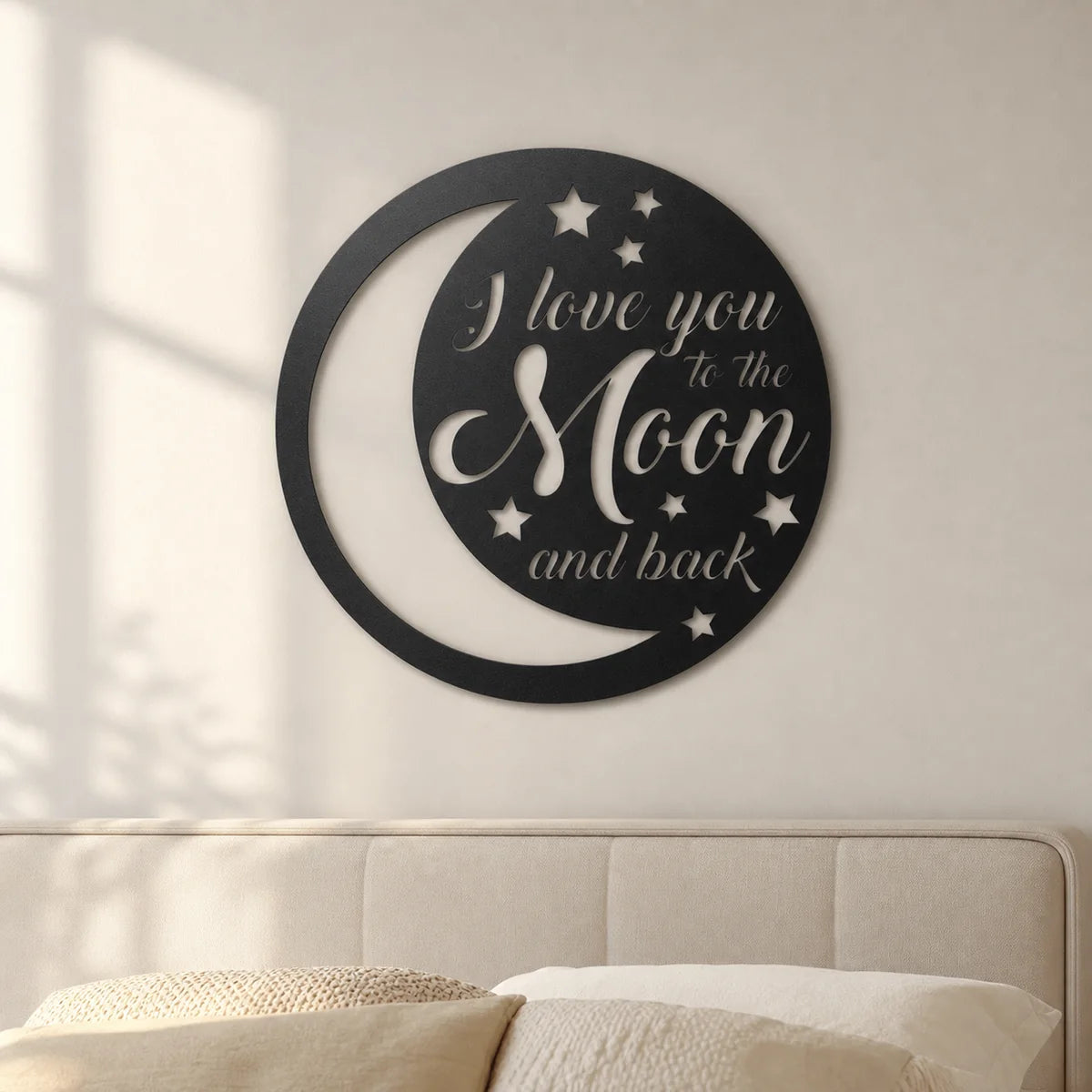 To the Moon and Back Sign | Custom Steel Wall Art | Made in USA