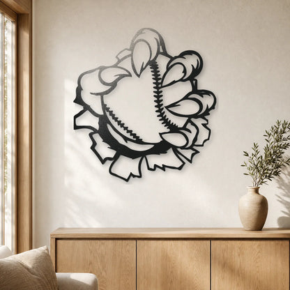 Claw Ball Metal Art | Personalized Steel Wall Art | Made in USA