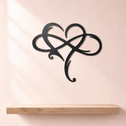 Infinity and Heart | Custom Steel Wall Art | Made in USA