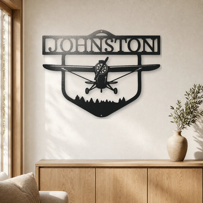 Flying High Monogram Sign | Personalized Steel Wall Art | Made in USA