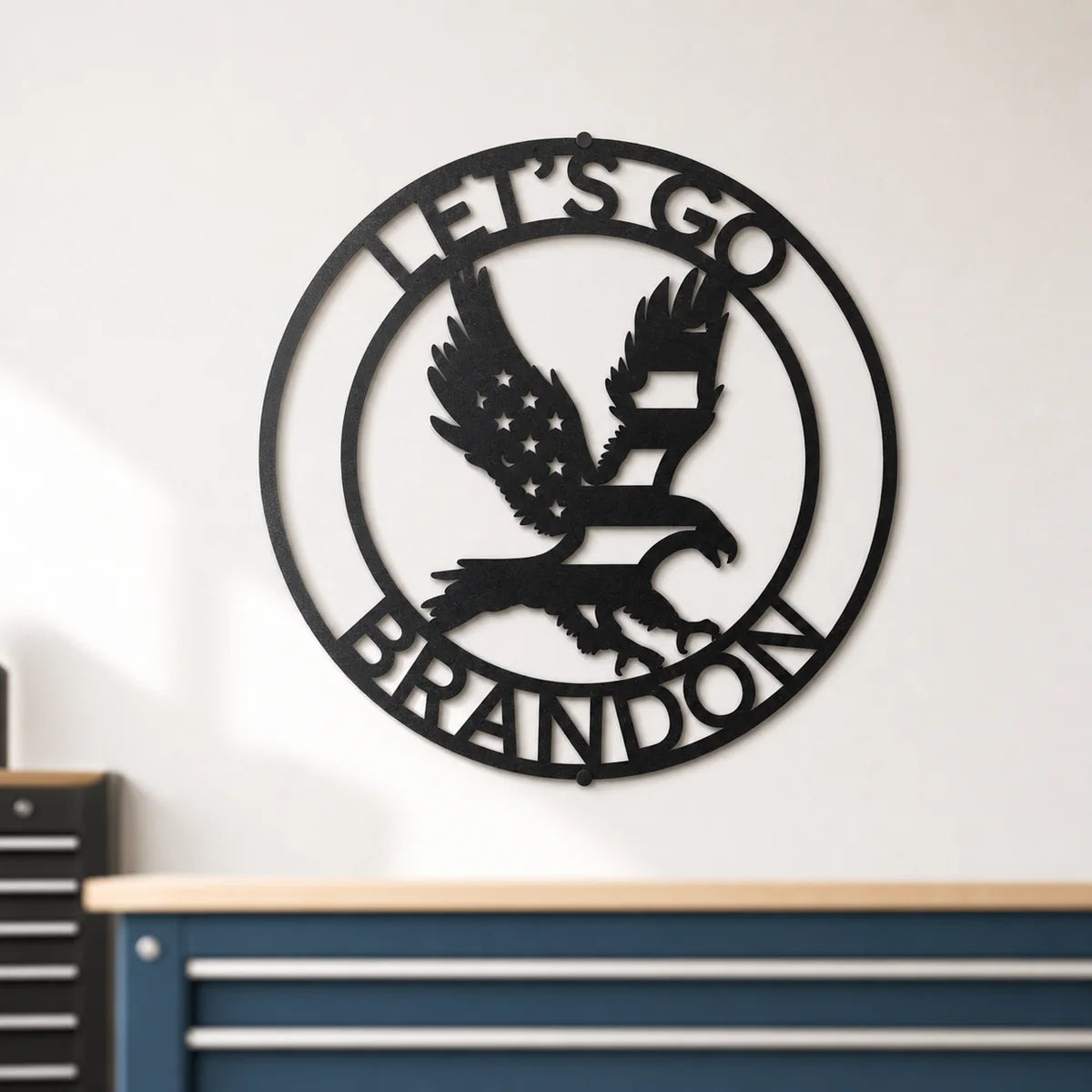 Screamin Eagle Monogram Sign | Personalized Steel Wall Art | Made in USA