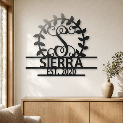 Personalized Crest Sign | Personalized Steel Wall Art | Made in USA