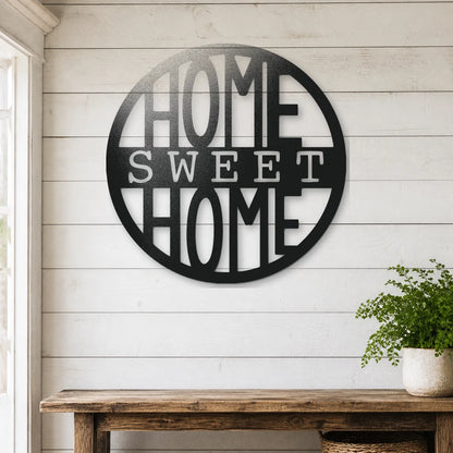 Home Sweet Home Circle Sign | Custom Steel Wall Art | Made in USA