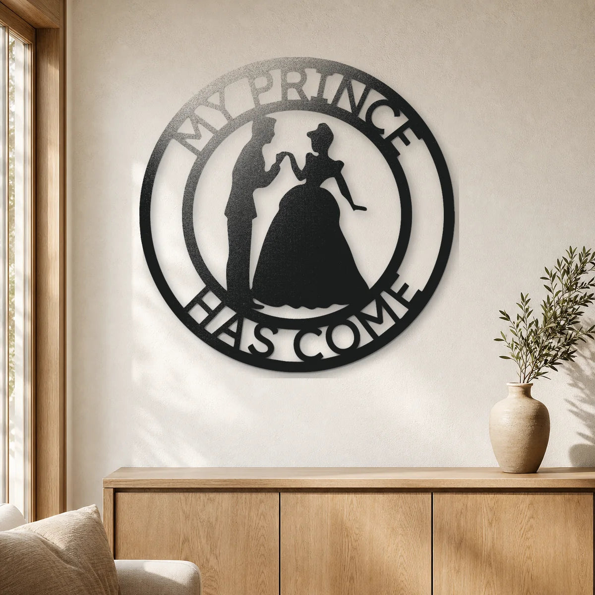 Prince and Princess Monogram Sign | Personalized Steel Wall Art | Made in USA