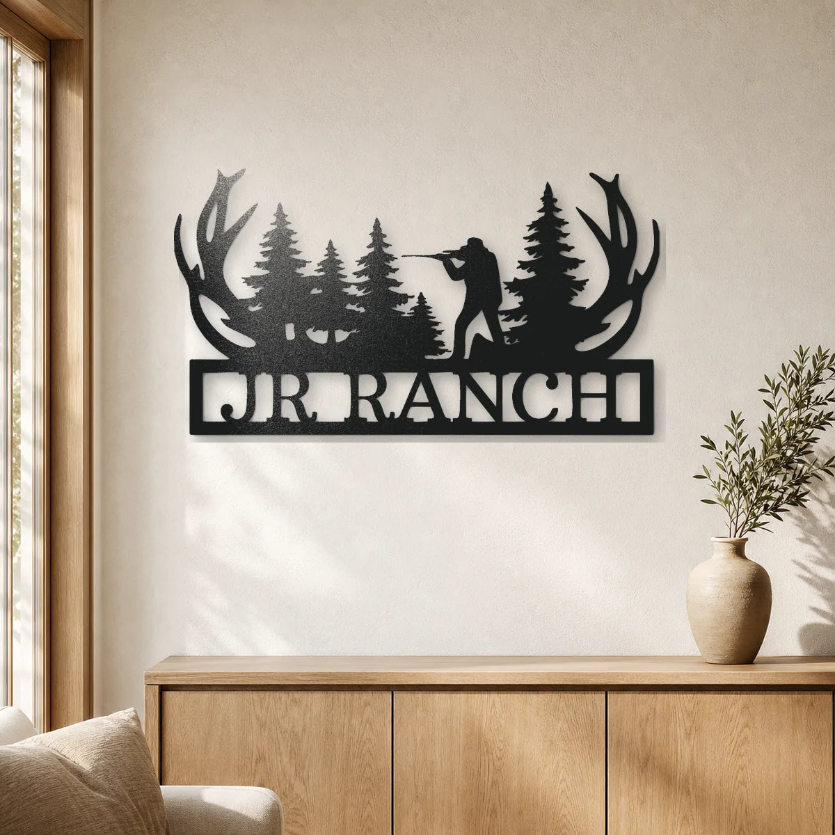 Sniper Monogram Sign | Personalized Steel Wall Art | Made in USA