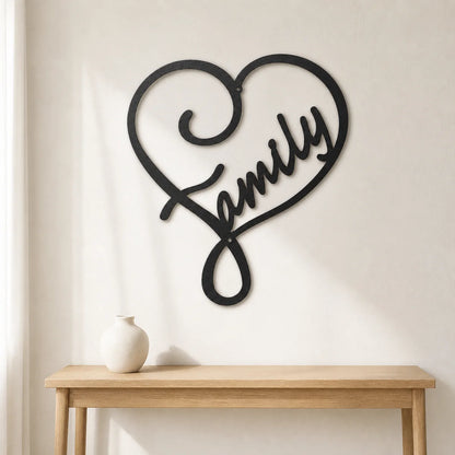 Family Love Sign | Custom Steel Wall Art | Made in USA