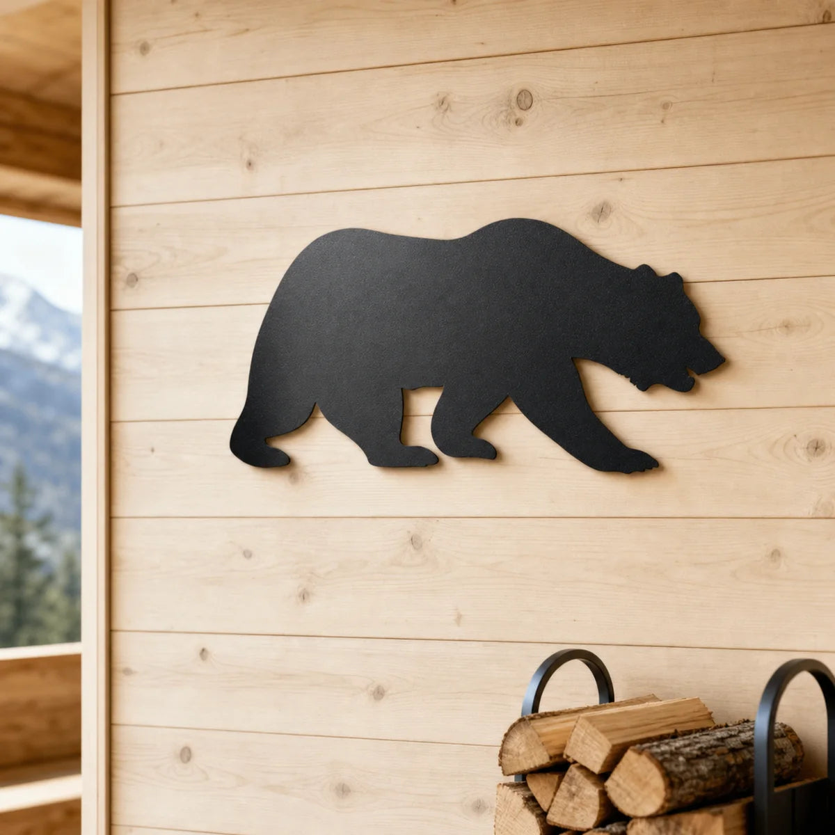 Grizzly Bear Sign | Custom Steel Wall Art | Made in USA