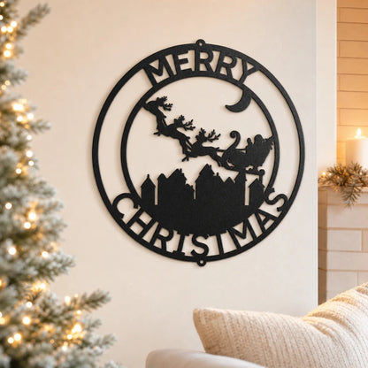 Santas Delivery Monogram Sign | Personalized Steel Wall Art | Made in USA