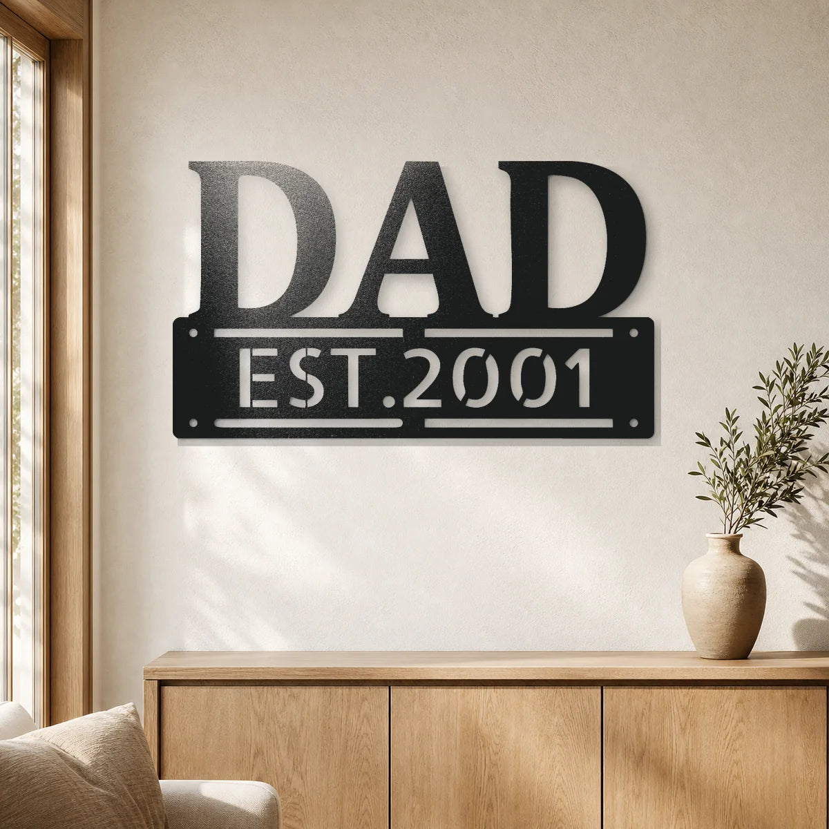 Father's Day Sign | Personalized Steel Wall Art | Made in USA