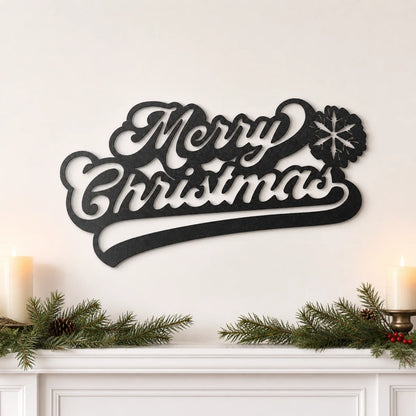 Merry Christmas Quote Sign | Personalized Steel Wall Art | Made in USA