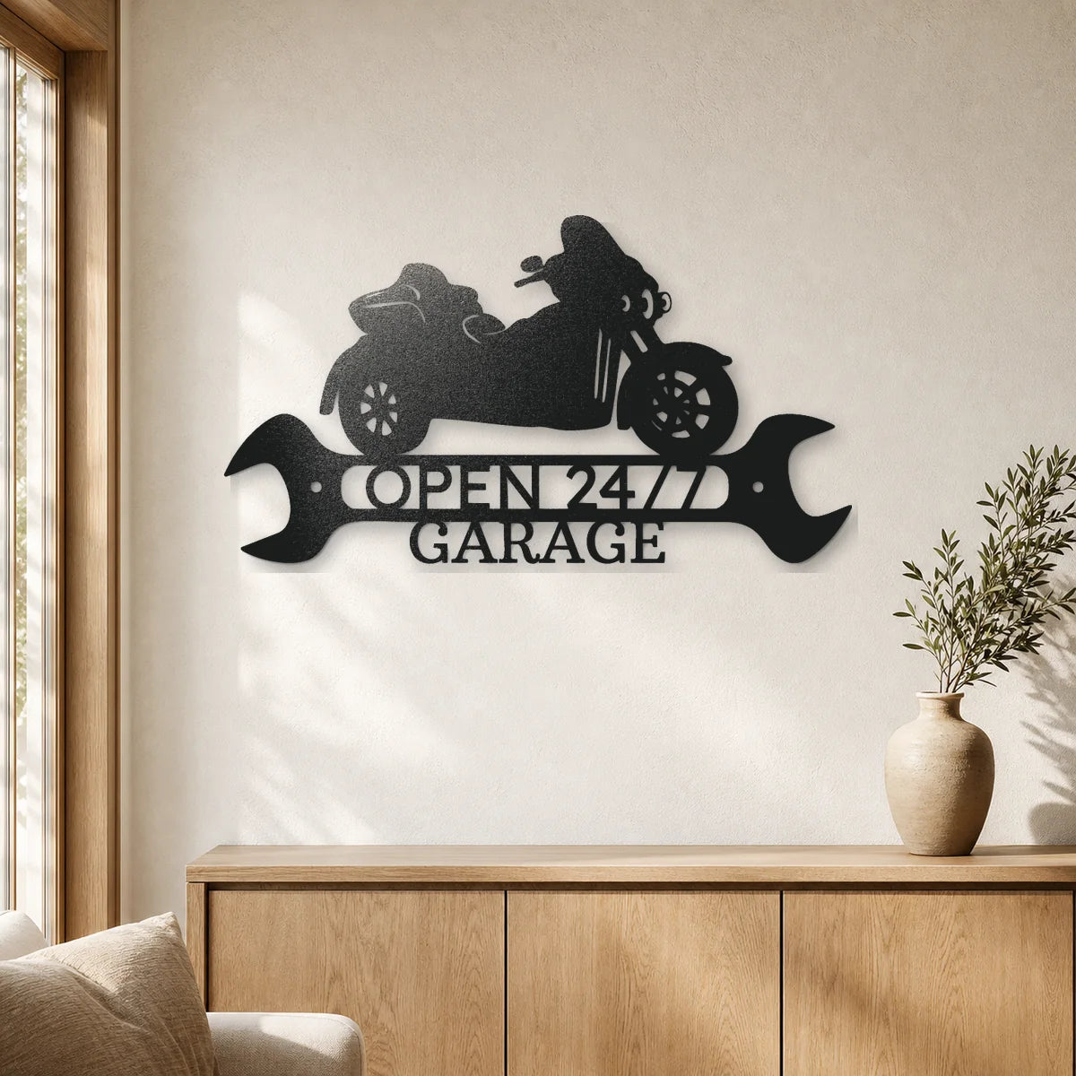 Trike Shop Monogram Sign | Personalized Steel Wall Art | Made in USA