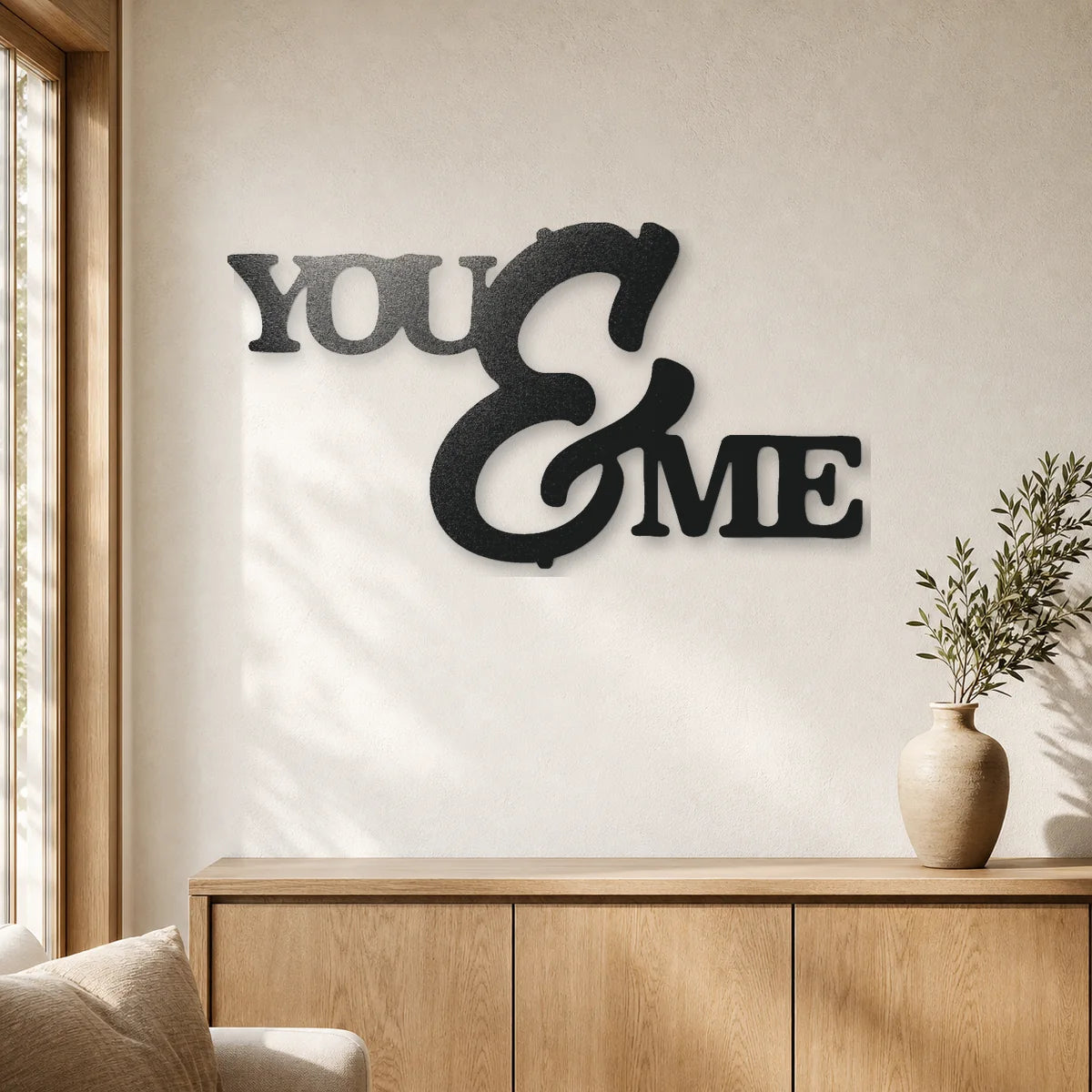 You and Me Script Sign | Custom Steel Wall Art | Made in USA