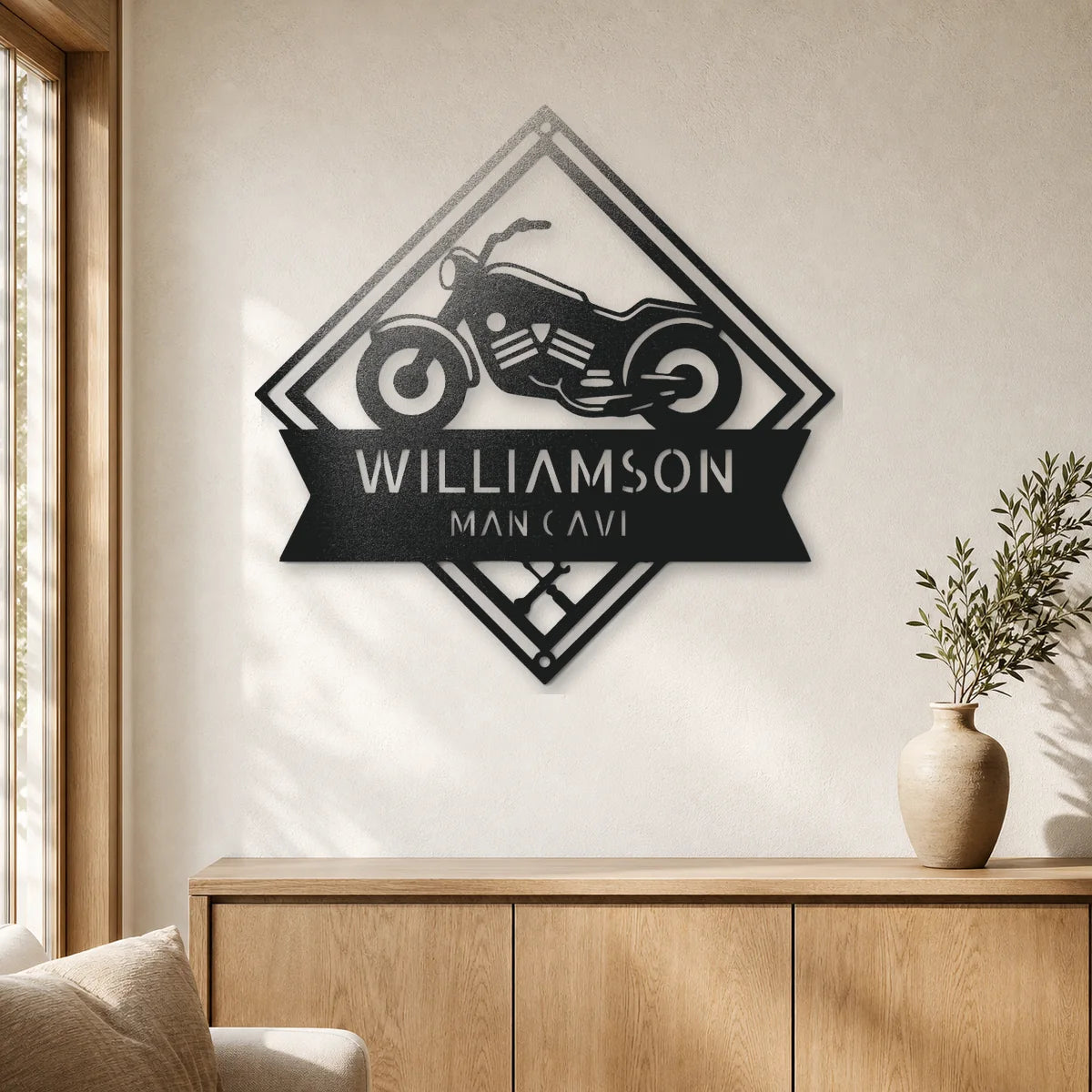 Born to Be Wild Monogram Sign | Personalized Steel Wall Art | Made in USA