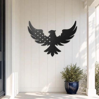 Patriotic Eagle Sign | Custom Steel Wall Art | Made in USA
