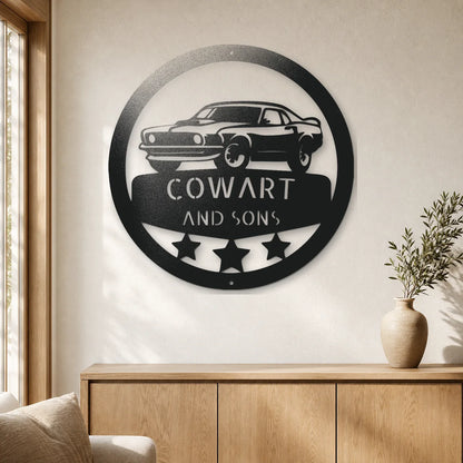 Master Workshop Monogram Sign | Personalized Steel Wall Art | Made in USA