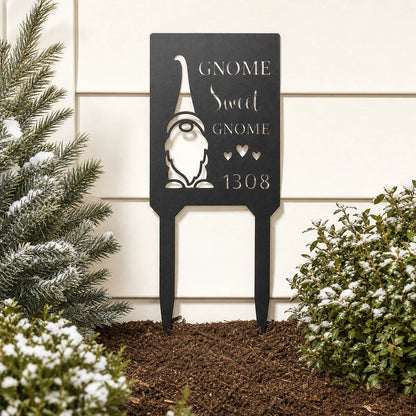 Gnome Home - Steel Stake Sign | Personalized Steel Wall Art | Made in USA