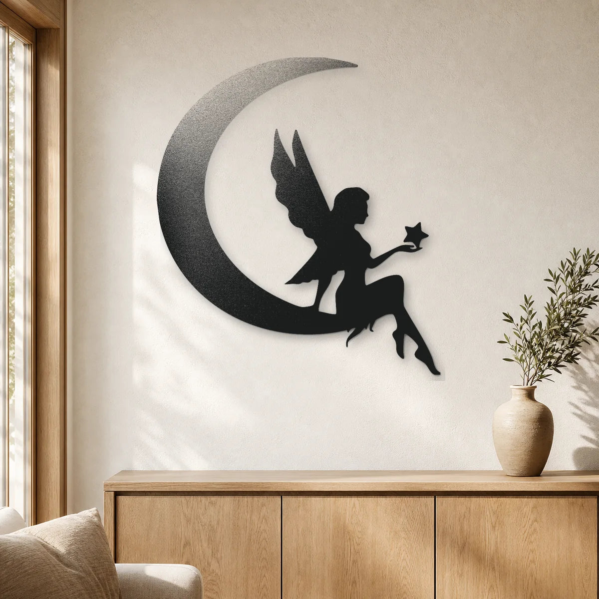 Fairy Moon Sign | Custom Steel Wall Art | Made in USA