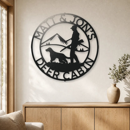 Birddog Monogram Sign | Personalized Steel Wall Art | Made in USA