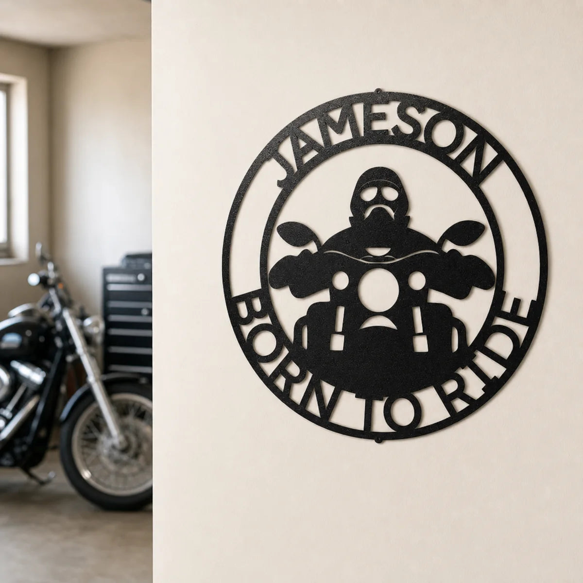 Motorcycle 5 Sign | Personalized Steel Wall Art | Made in USA